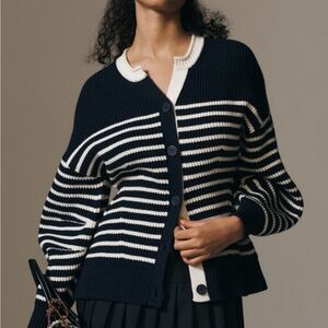 Anthropologie Maeve Blouson Sleeve Cardigan